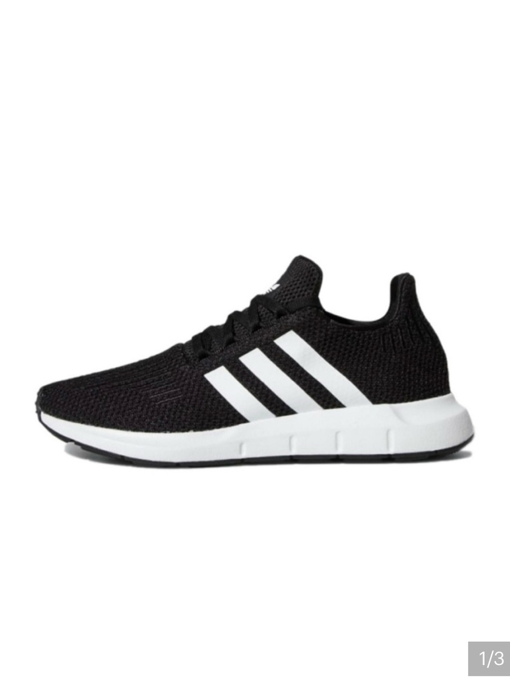 adidas Black and White Knit Runner Sneakers